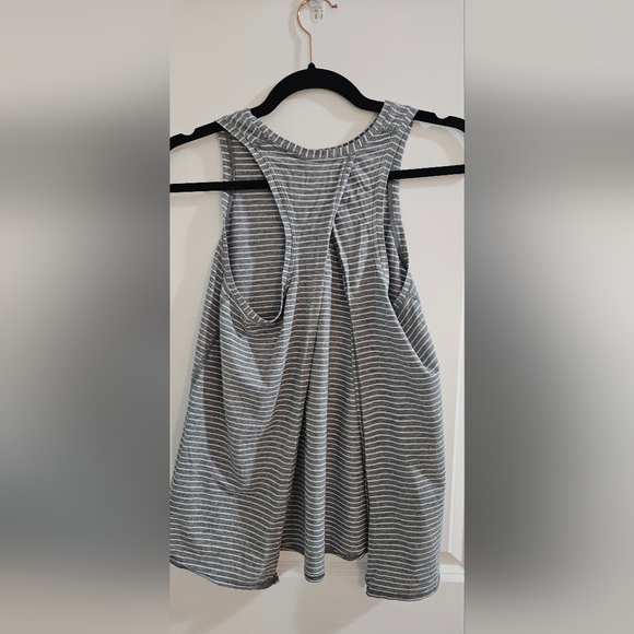 Lululemon All Tied Up TankModern Stripe Heathered Medium Grey White - Picture 4 of 6